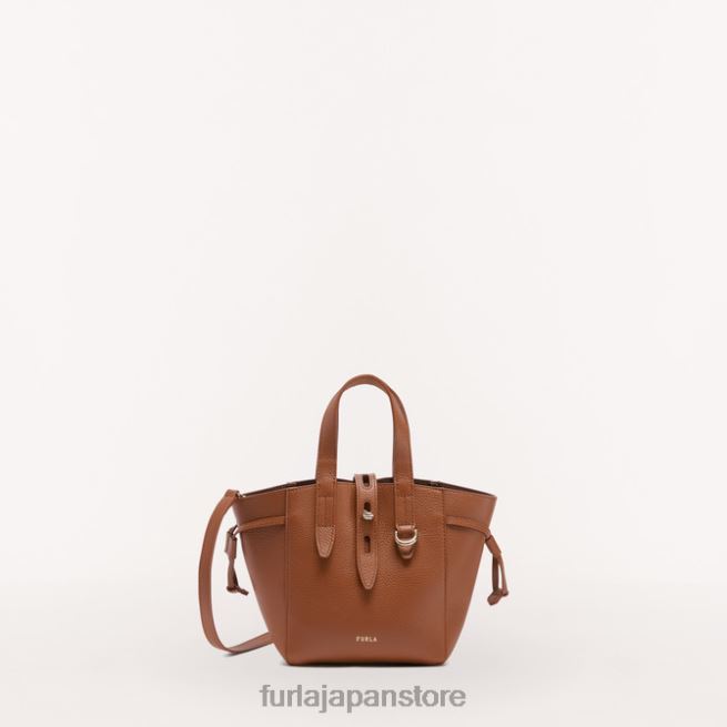 Furla ネットトートミニ 女性 アクセサリー 8B64V48 コニャックh